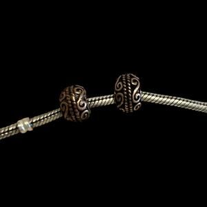 2 Unbranded Copper charms for Pandora style bracelets